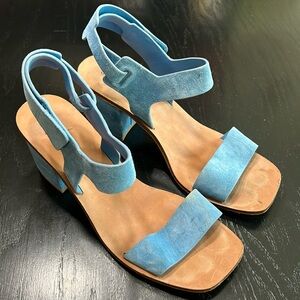 Via spiga- blue straps chunky heel size 9.5